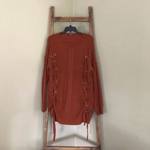 Burnt orange knitted sweater